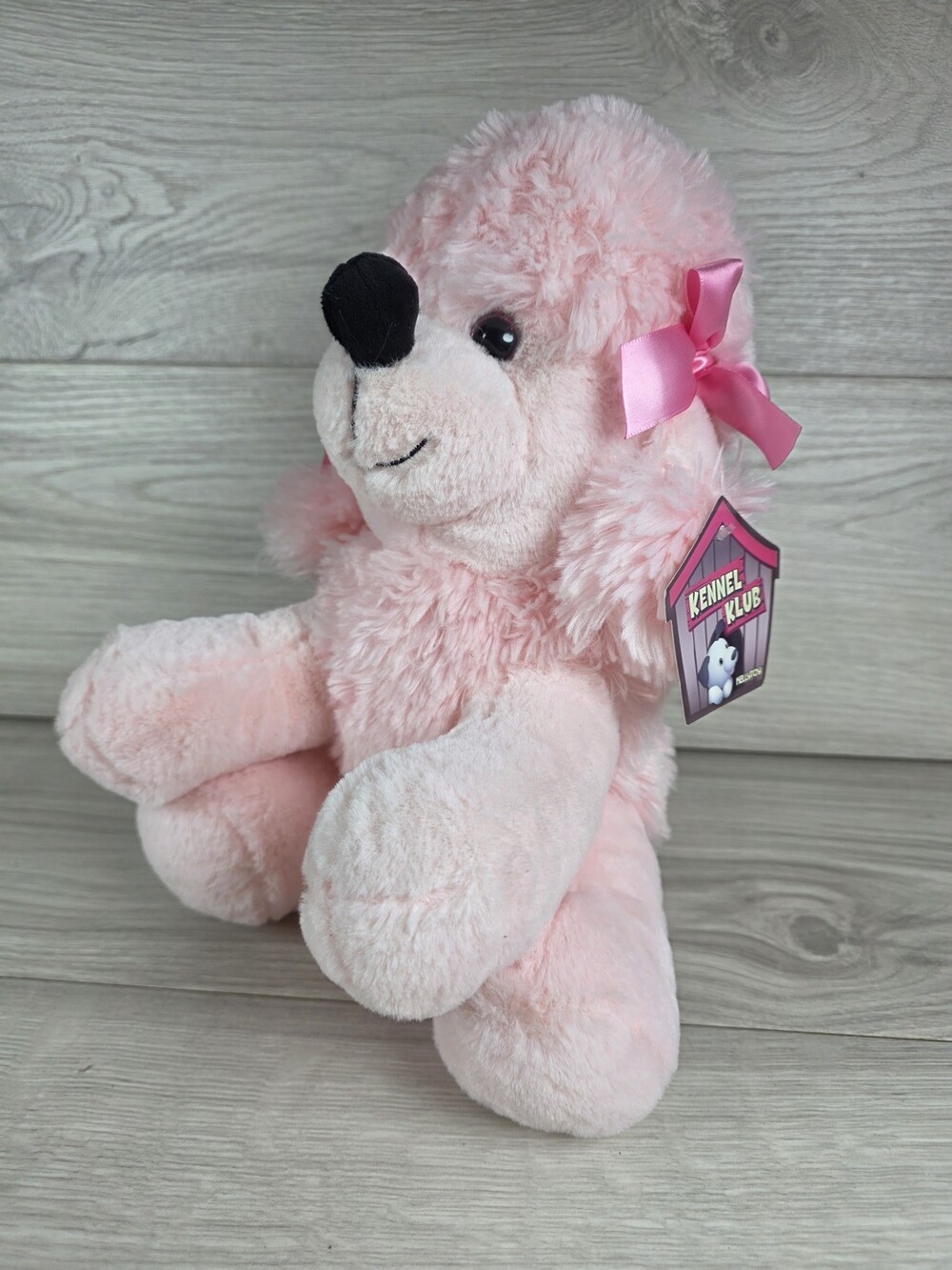 Kellytoy Kennel Klub Plush Dog Light Pink 12" Poodle Satin SU51